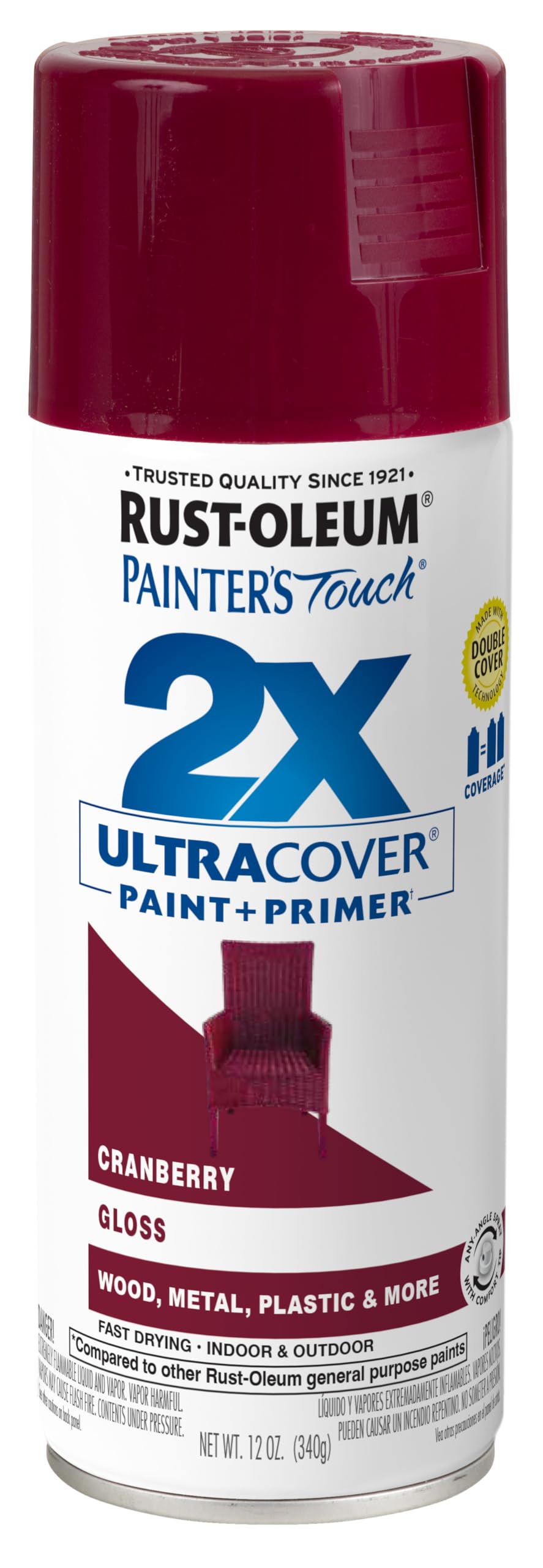 Rust-Oleum 249863 Painter's Touch 2X Ultra Cover Spray Paint, 12